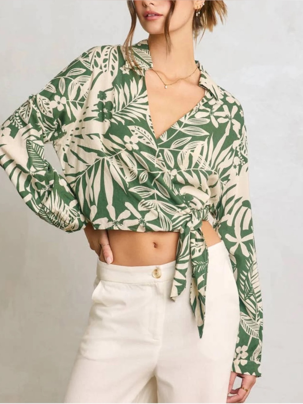 Dress Forum Sweet Summer Wrap Collared Shirt